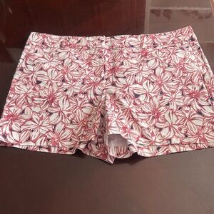 Ann Taylor Factory High Waist Red and White Shorts